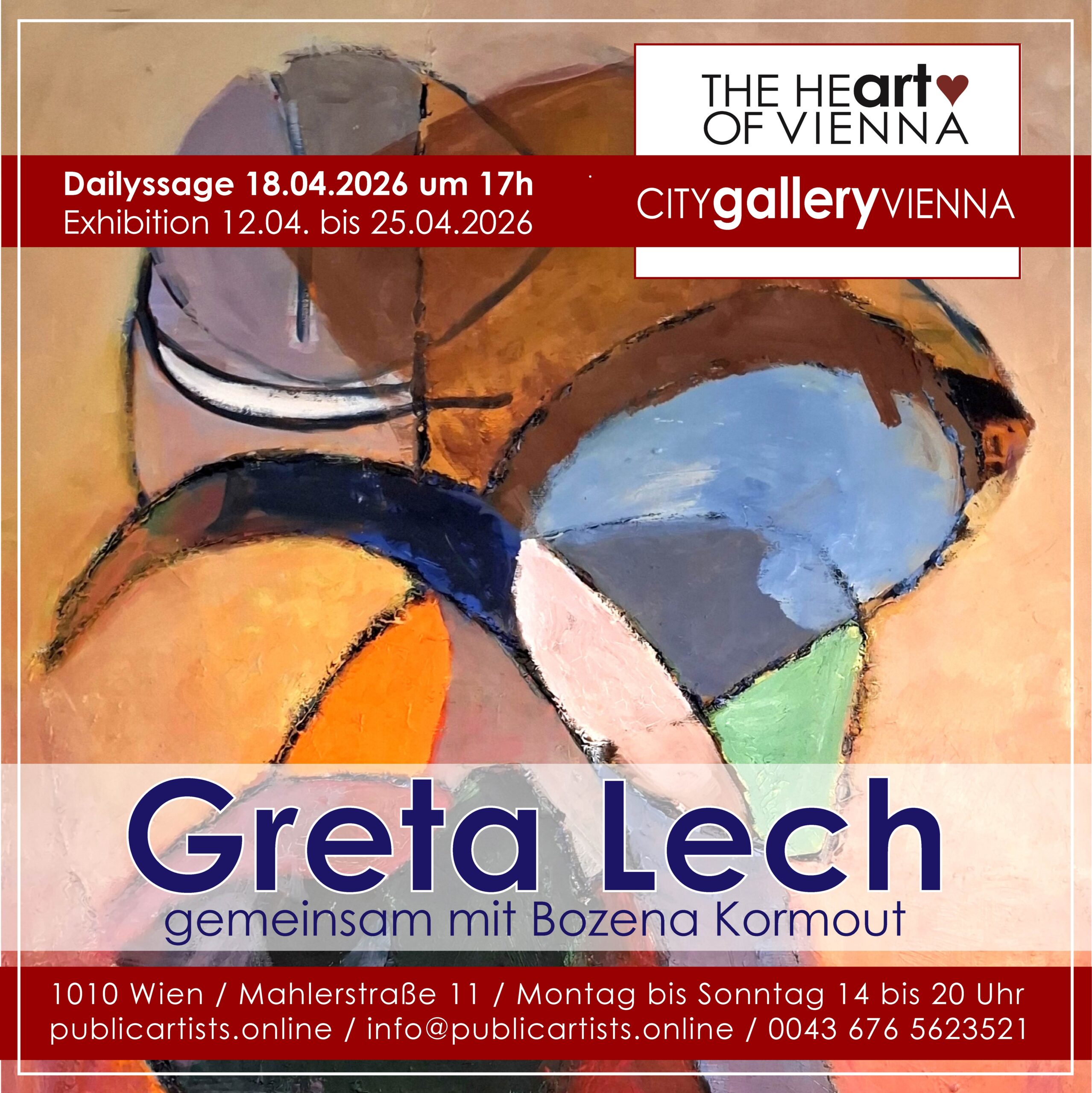 Greta Lech with Bozena Kormout in the CITYgalleryVIENNA