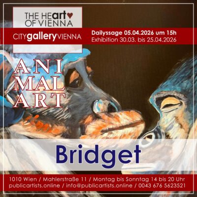 Bridget zeigt „ANIMAL ART“ in der CITYgalleryVIENNA