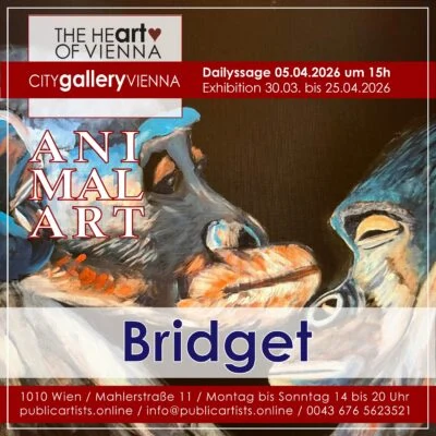 Bridget, CITYgalleryVIENNA’da „ANIMAL ART“ sergisini sergiliyor