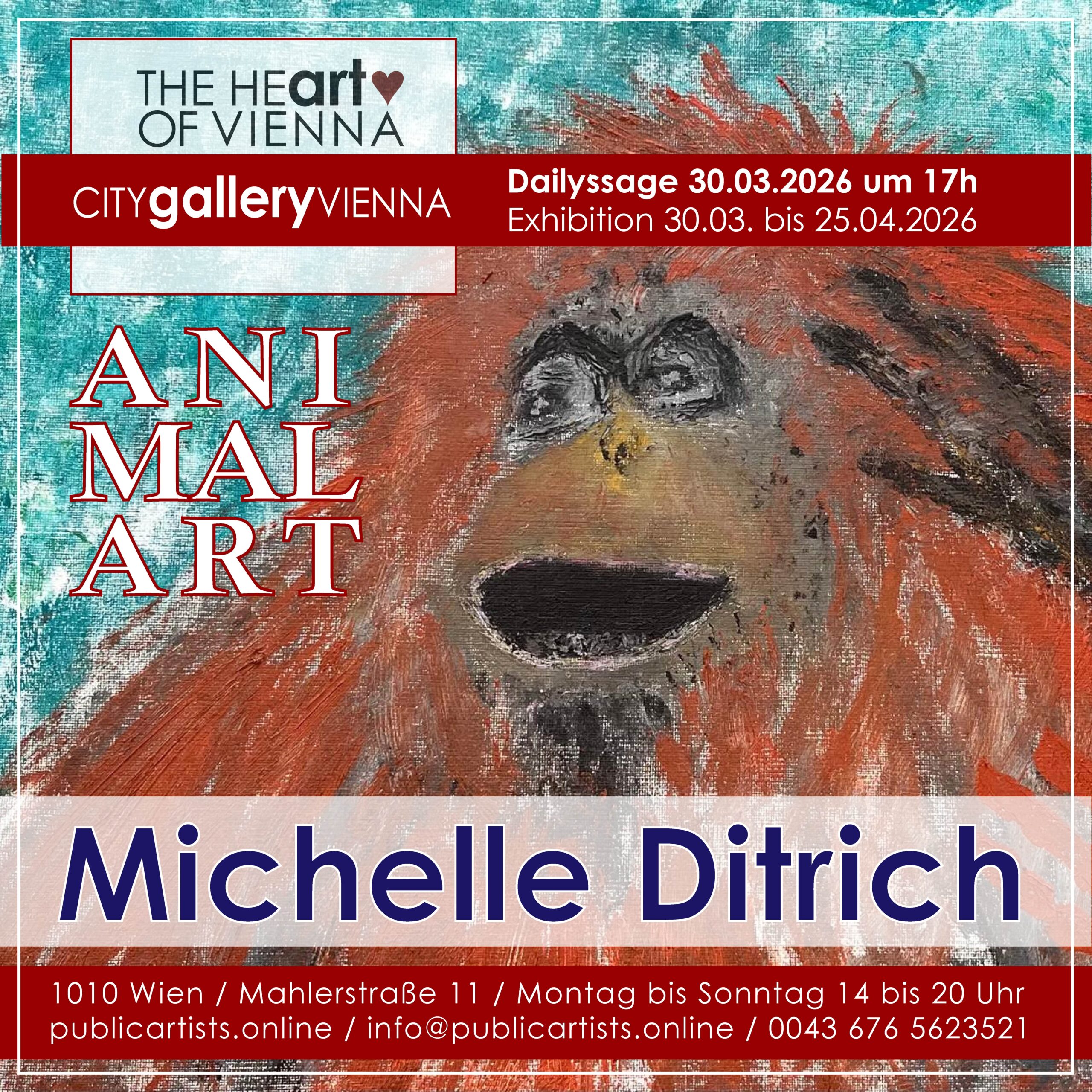Michelle Ditrich zeigt „ANIMAL ART“ in der CITYgalleryVIENNA