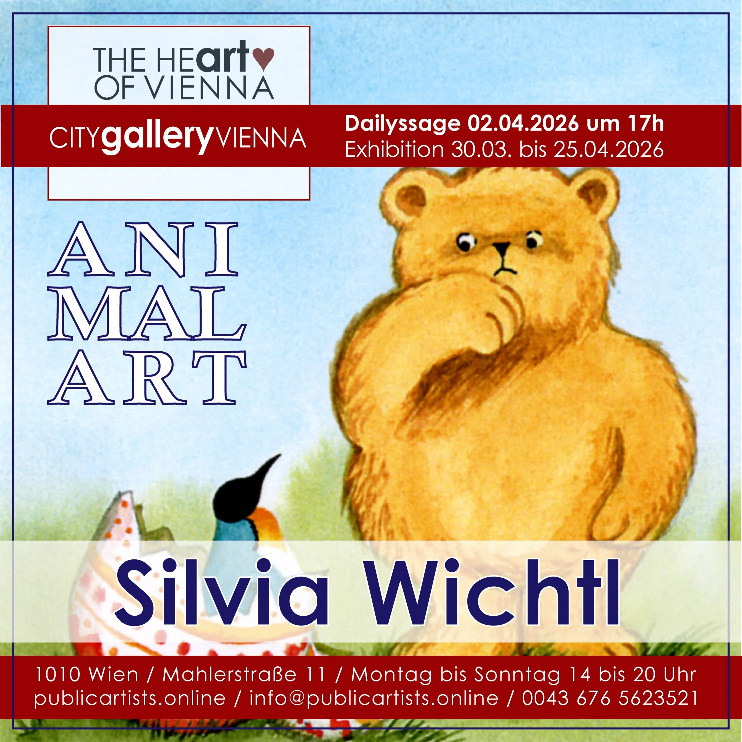 Сильвия Вихтль показывает „ANIMAL ART“ в CITYgalleryVIENNA