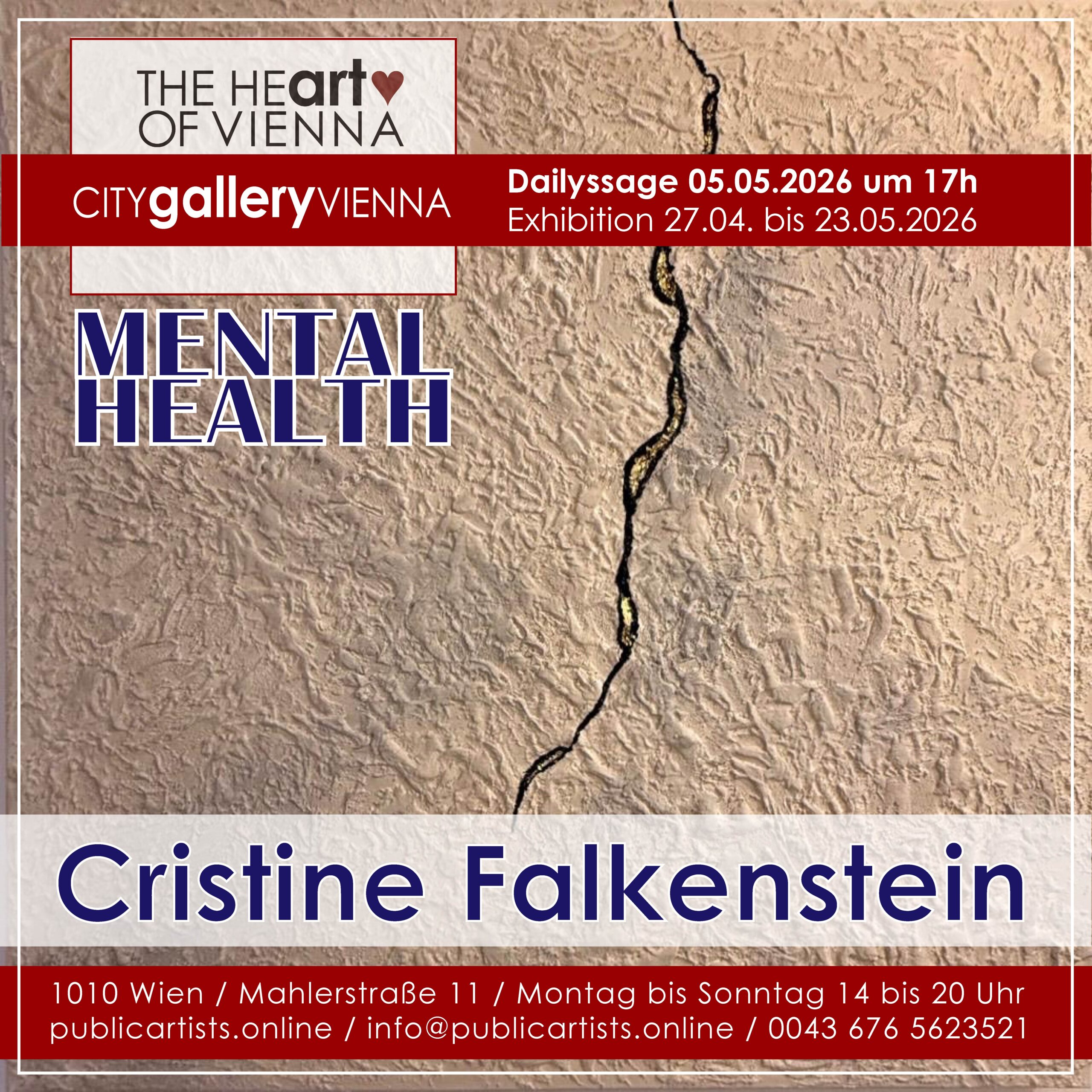 Cristine Falkenstein zeigt „MENTAL HEALTH“ in der CITYgalleryVIENNA