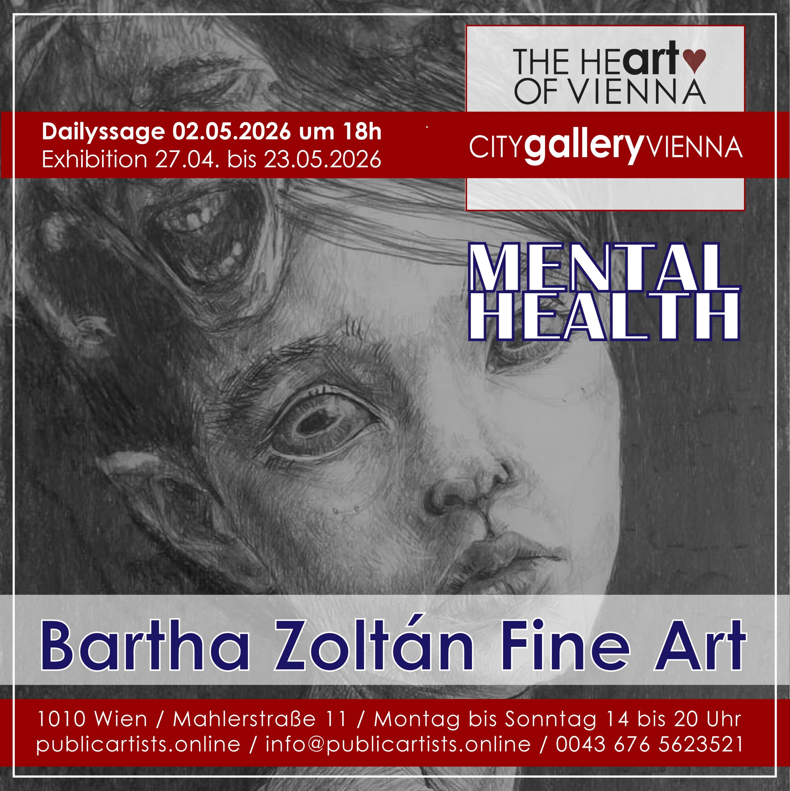 Bartha Zoltan Fina Art shows „MENTAL HEALTH“ in the CITYgalleryVIENNA