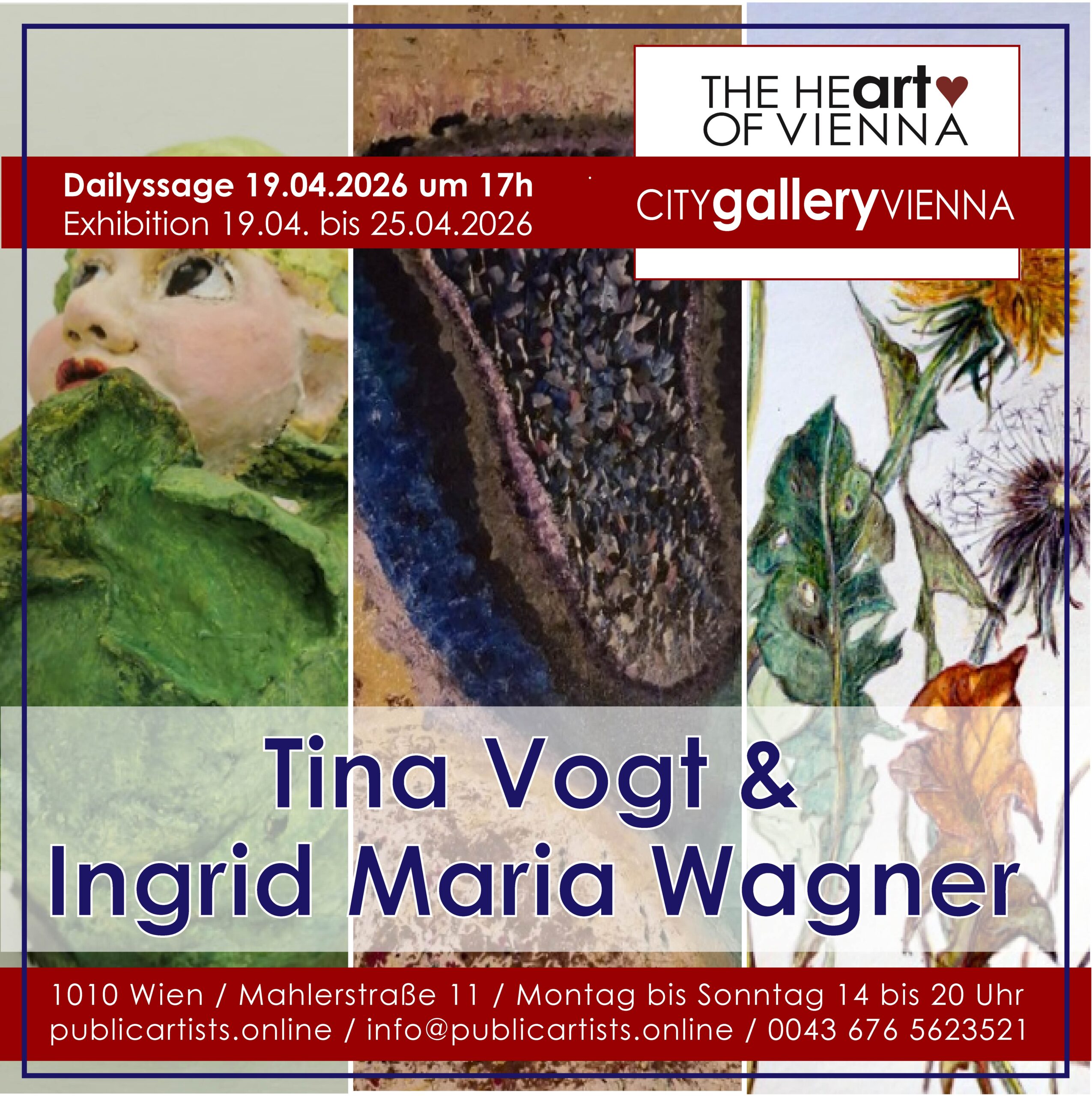 Tina Vogt & Ingrid Maria Wagner in der CITYgalleryVIENNA