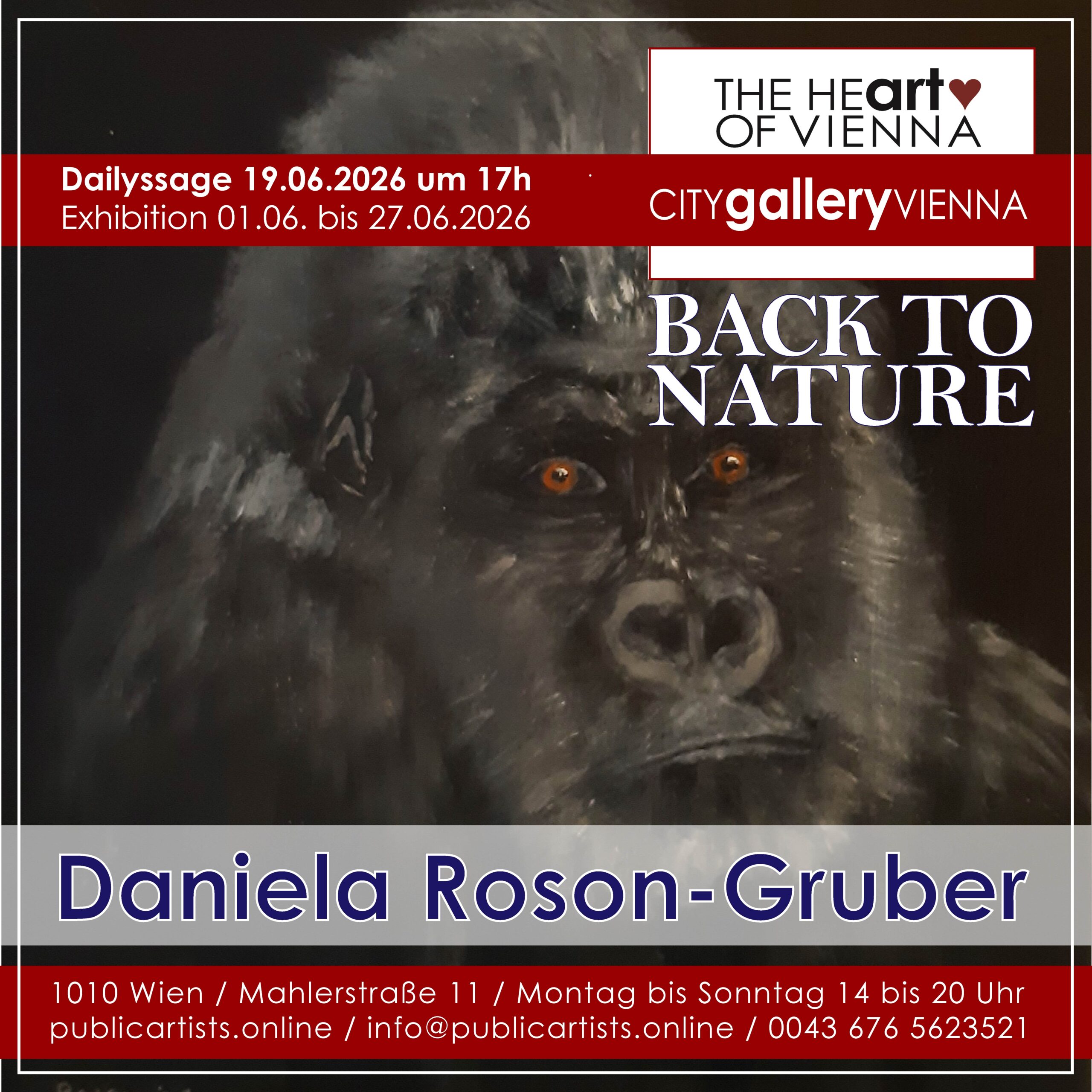 Daniela Roson-Gruber présente „ BACK TO NATURE “ à la CITYgalleryVIENNA