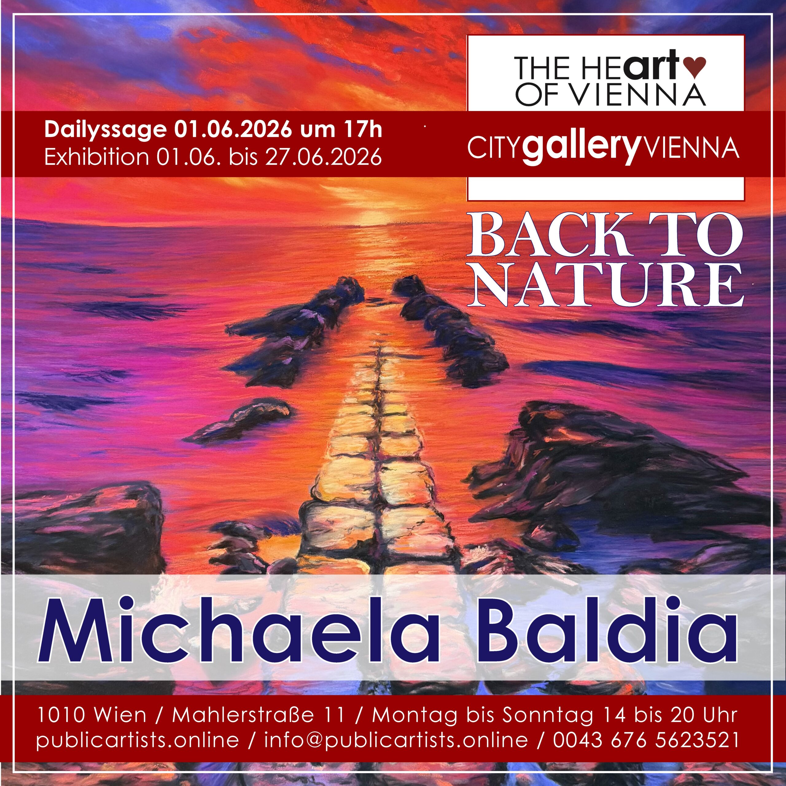 Michaela Baldia présente „ BACK TO NATURE “ à la CITYgalleryVIENNA