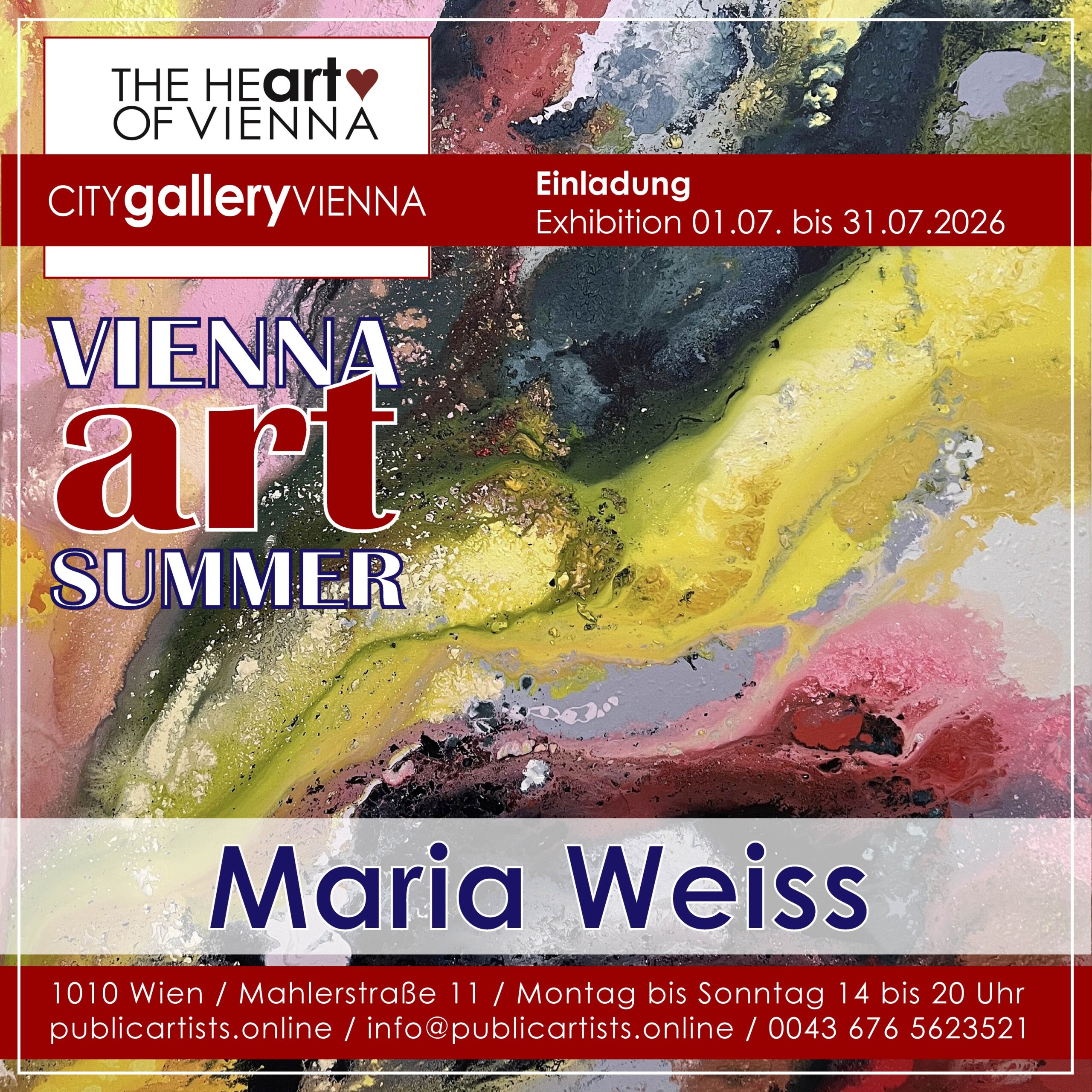 Maria Weiss im “VIENNA ART SUMMER” in der CITYgalleryVIENNA