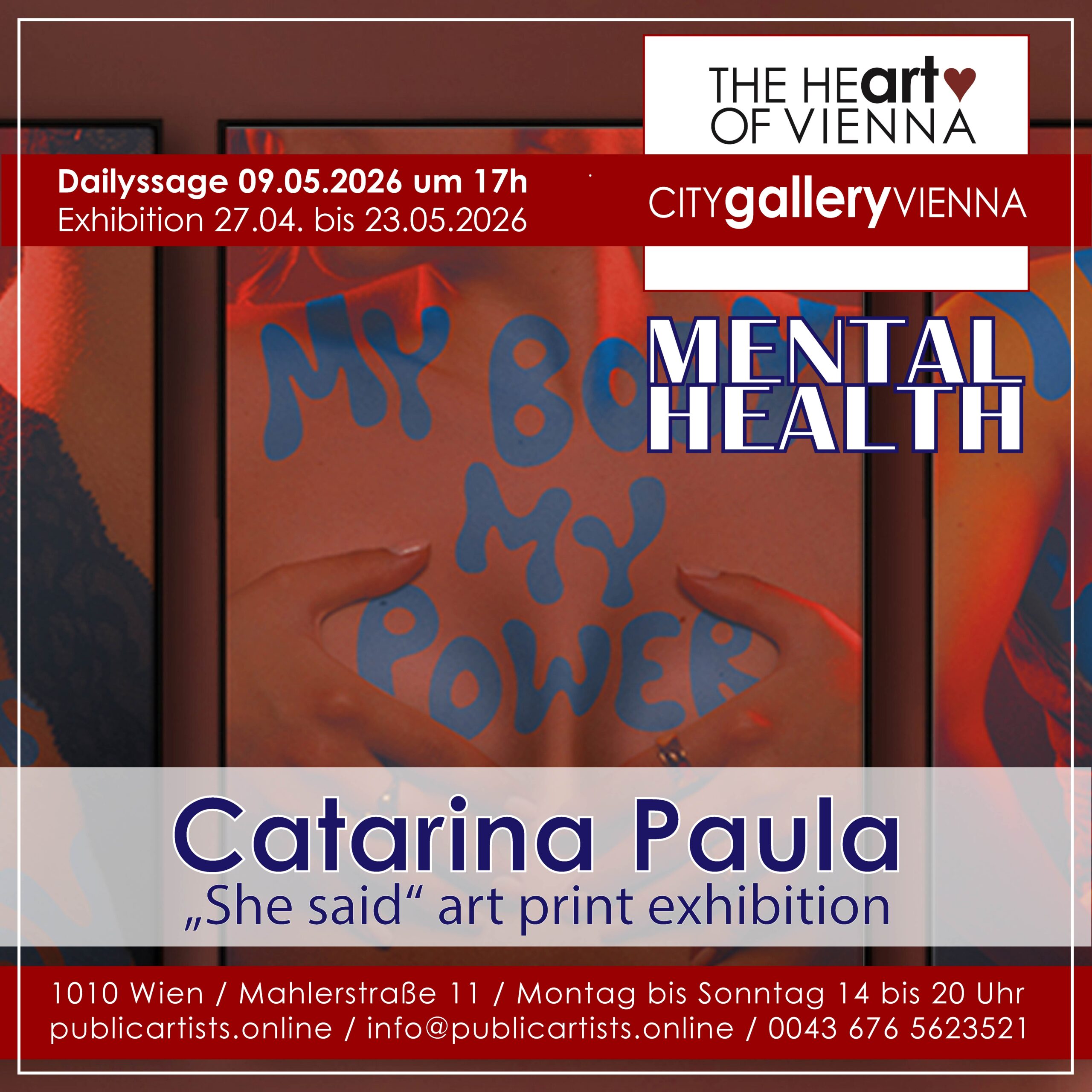 Catarina Paula espone „MENTAL HEALTH“ alla CITYgalleryVIENNA
