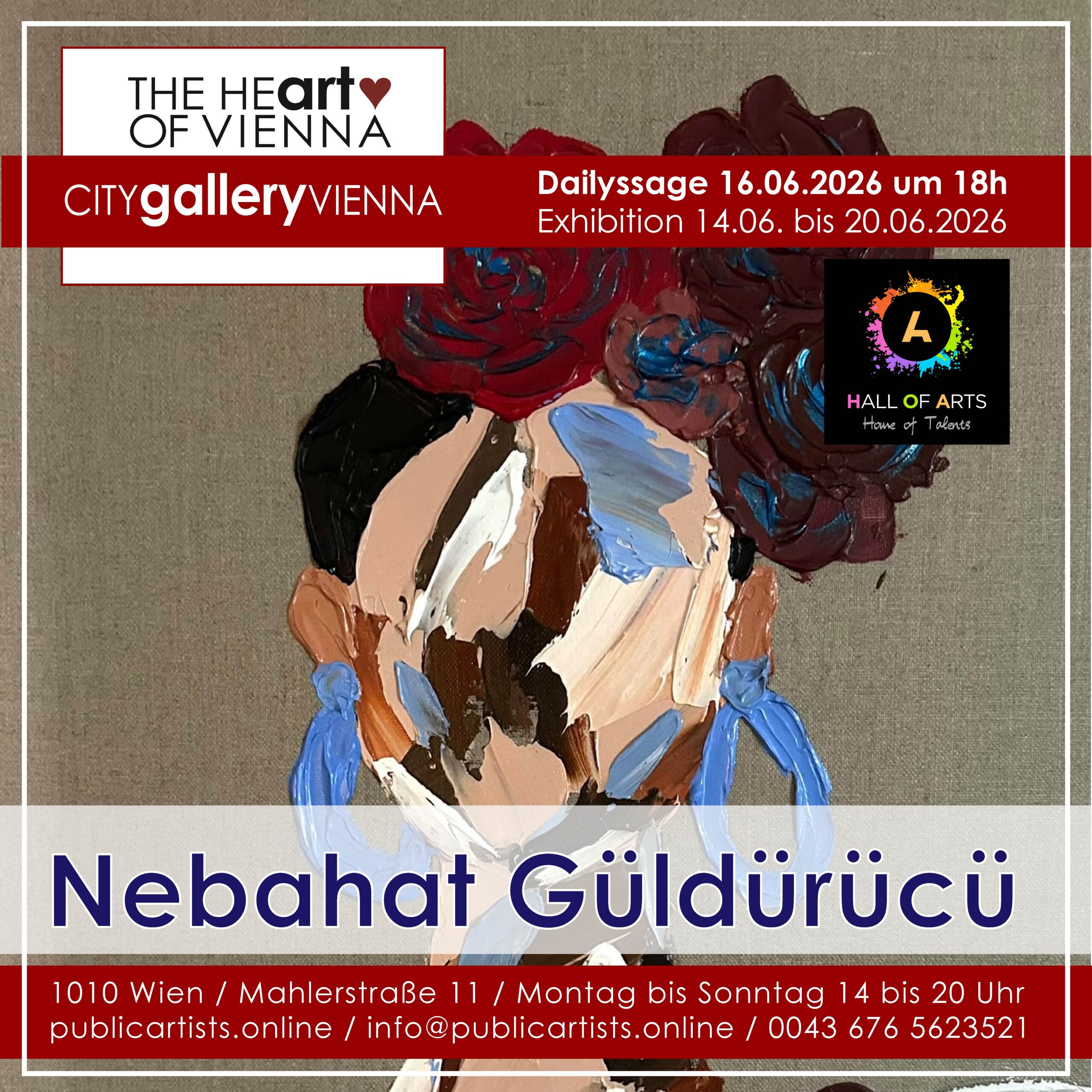 HALL OF ARTS präsentiert Nebahat Güldürücü in der CITYgalleryVIENNA