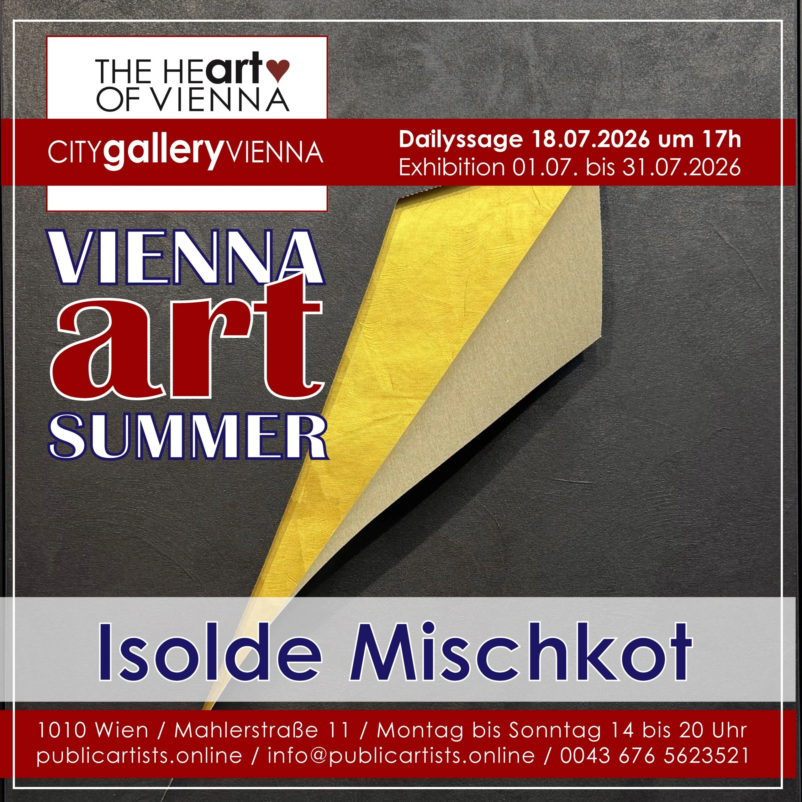 Isolde Mischkot im “VIENNA ART SUMMER” in der CITYgalleryVIENNA