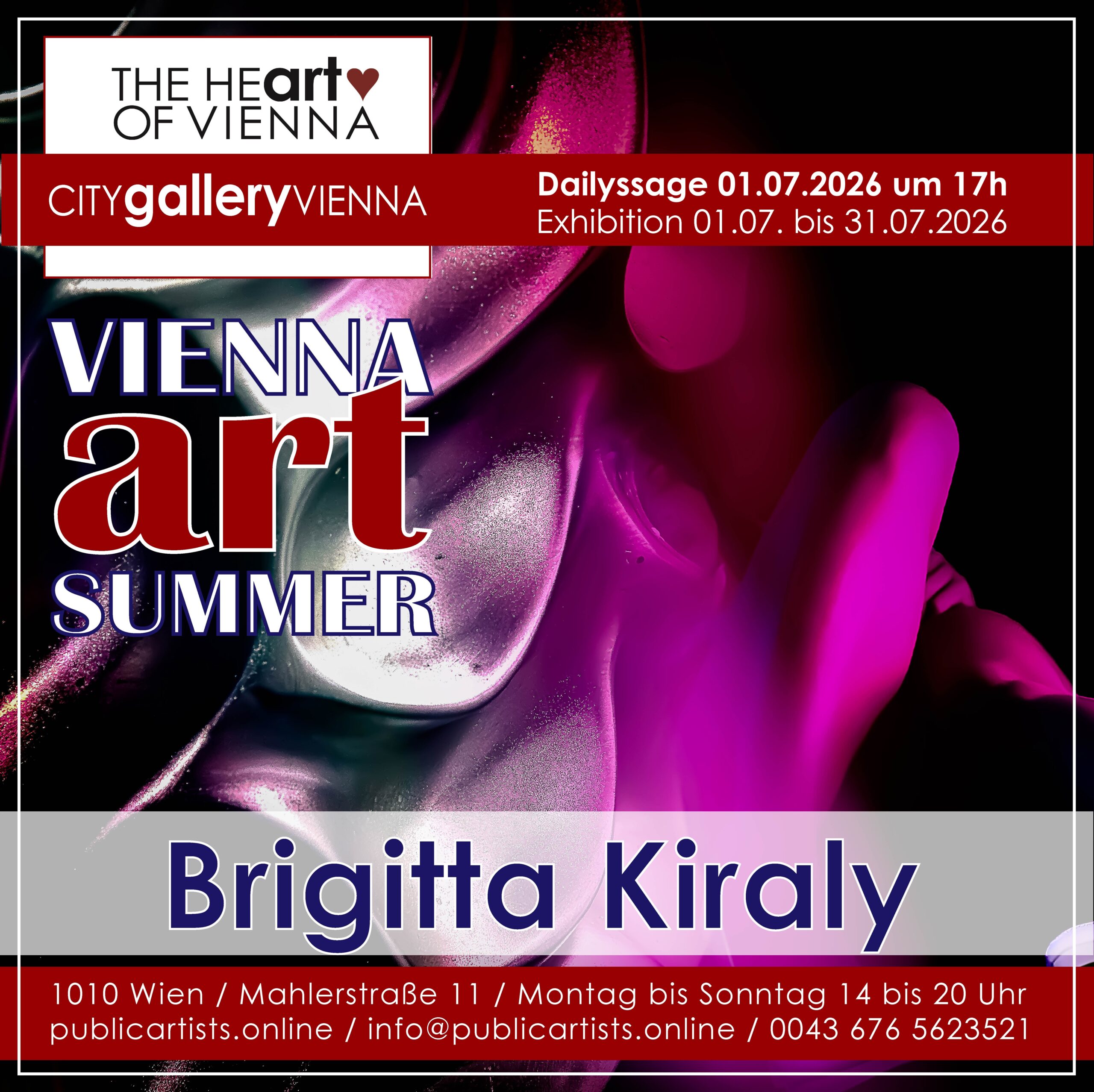 Brigitta Kiraly im “VIENNA ART SUMMER” in der CITYgalleryVIENNA