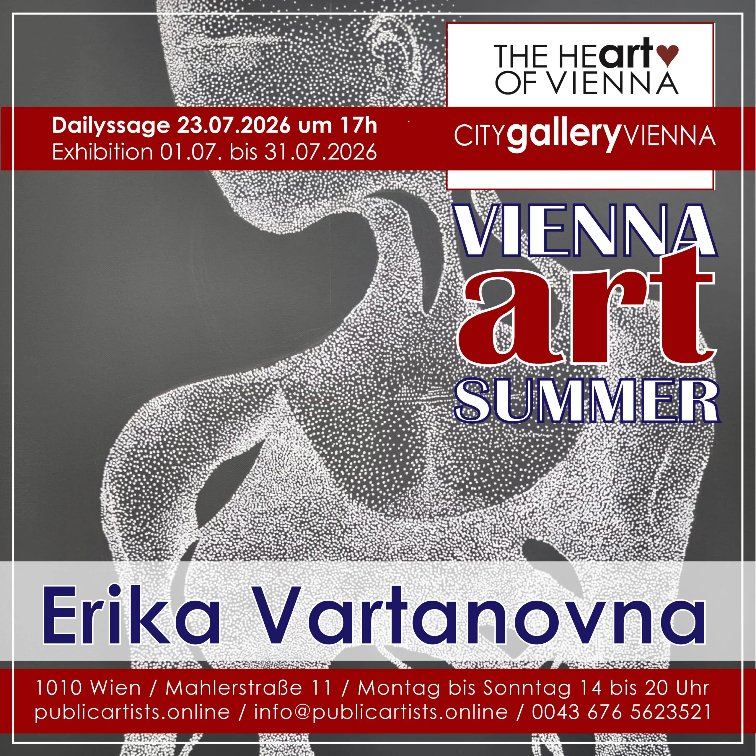 Erika Vartanovna na akci „VIENNA ART SUMMER“ v CITYgalleryVIENNA