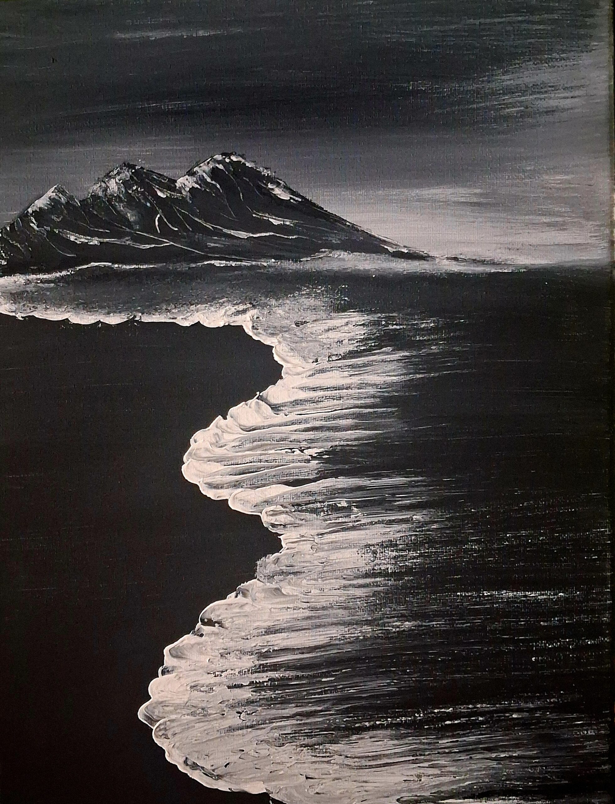 🖤&🤍, Acryl auf Leinwand, 40x30cm, €100