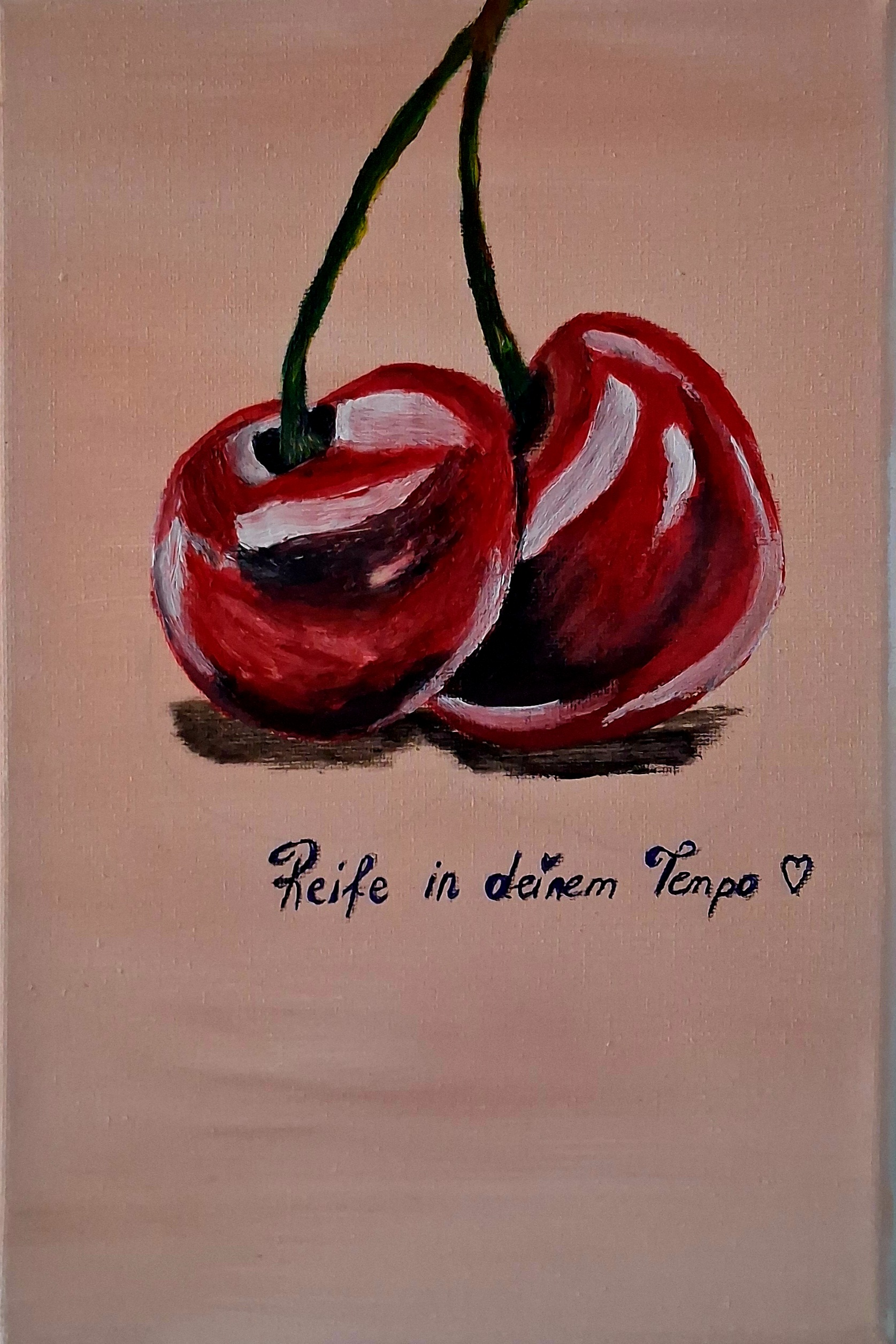 🍒, Acryl auf Leinwand, 30x20cm, €50
