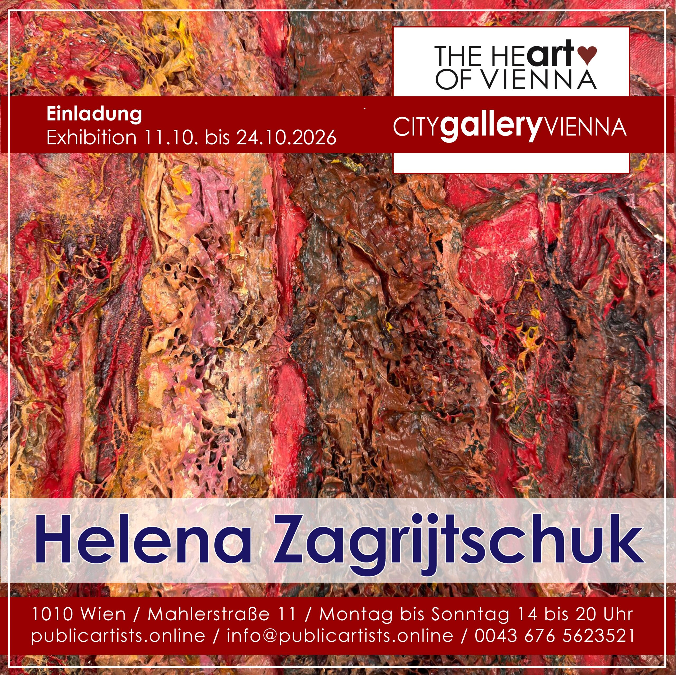 Helena Zagrijtschuk at the CITYgalleryVIENNA